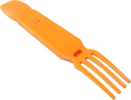 Miniatura 8 de ASR Outdoor Utensilios de plástico portátiles 3 en 1, accesorios de camping, naranja
