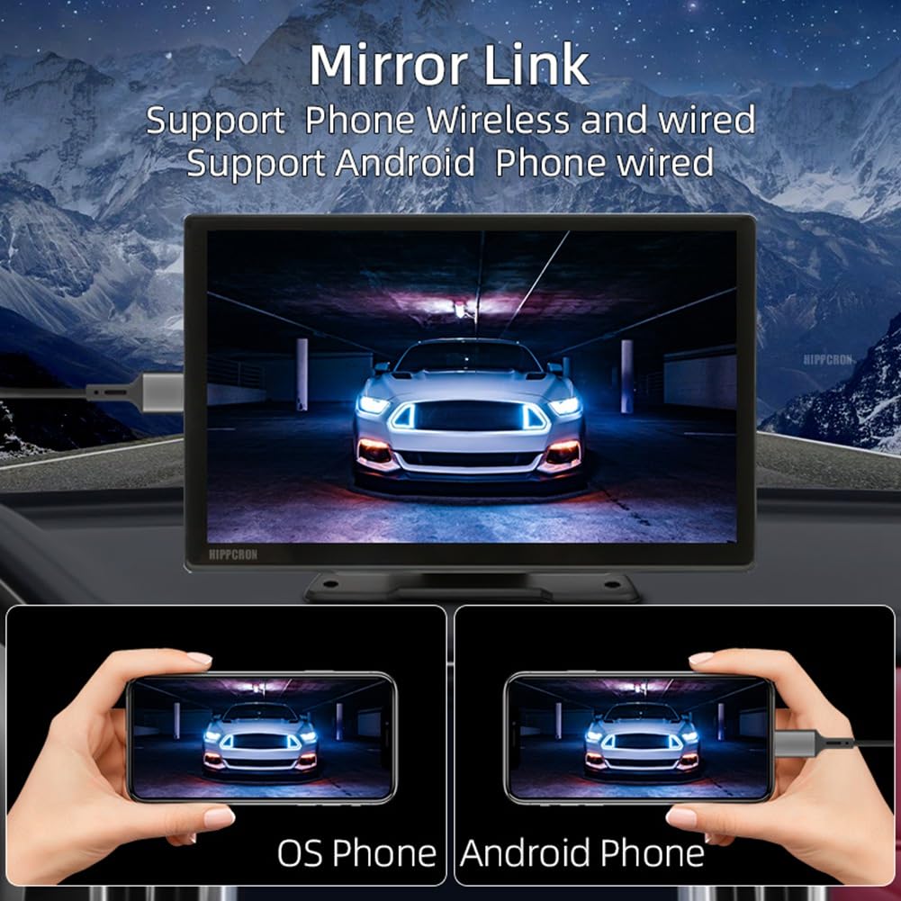 9-calowe radio samochodowe multimedialny odtwarzacz wideo bezprzewodowy CarPlay Android Auto ekran dotykowy przenośne samochodowe stereo do wszystkich pojazdów