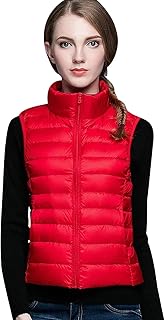 Chaleco Plumas Ligero Mujer Chaleco Plumifero Ligeros Mujer Chalecos Acolchado Abrigo Plumon Sin Manga Mujer Ultraligero Tallas Grandes Casual Invierno Chaqueta Señora Ultralight Plegable Portátil