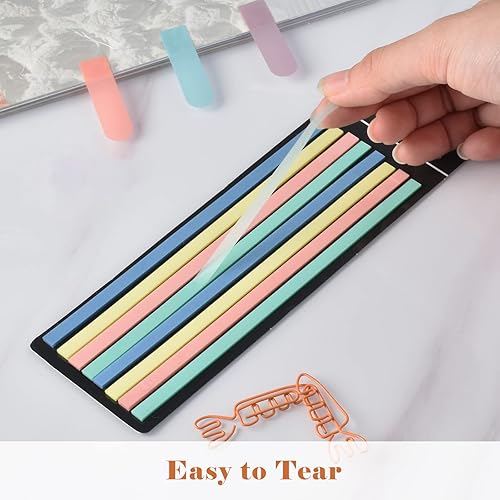 Miniatura 5 de BAYTORY 1060 hojas de pestañas adhesivas transparentes, notas adhesivas transparentes, pestañas de marcadores de páginas largas, banderas de cinta