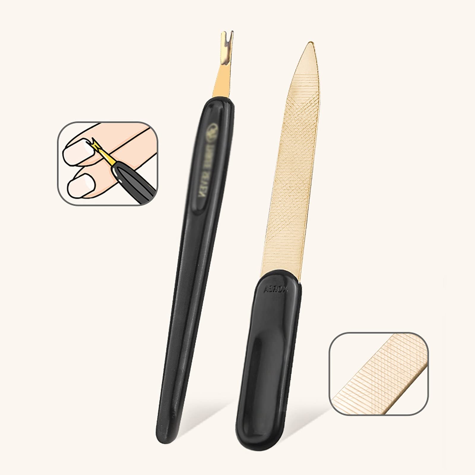 Juego de cortaúñas, Kit de pedicura y Cuidado Personal 6 en 1, Kit Profesional para uñas y manicura, Herramientas de pedicura con Estuche de Viaje portátil