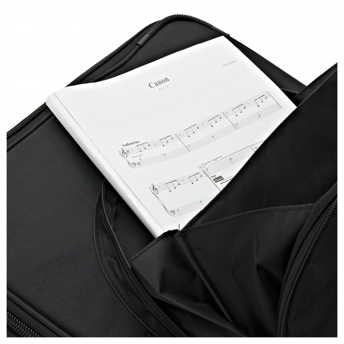 Estuche de Teclado 61 Teclas con Ruedas de Gear4music | Ruedas para un Transporte Fácil, Acolchado Reforzado 20mm, Tres Grandes Bolsillos de Accesorios