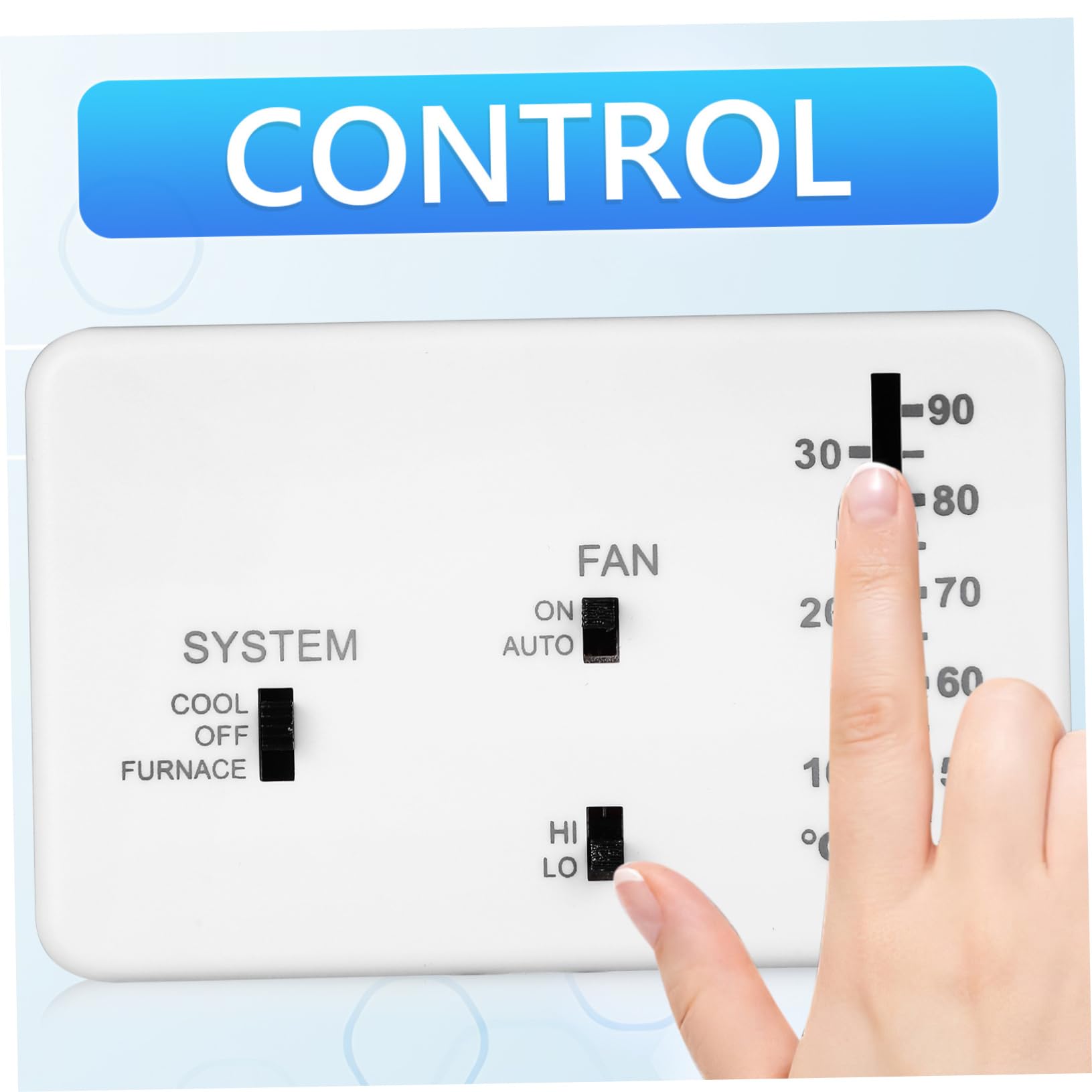 Gatuida 3sätze Rv Thermostat Analog Starker Material Präzise Temperaturregelung Einfache Bedienung Wandmontage Für Camper Und Wohnmobile