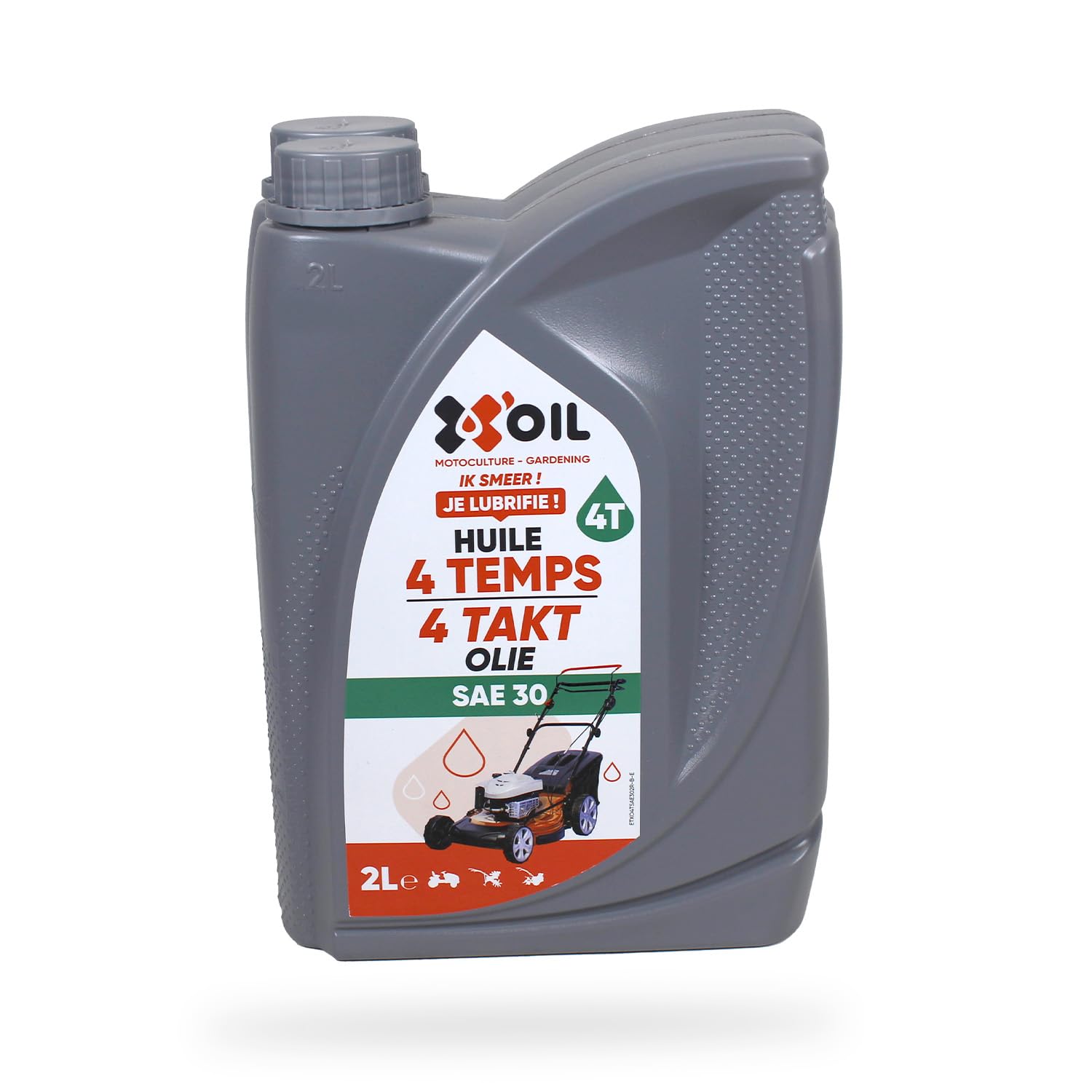 X'OIL - Huile 4T - SAE 30 API SJ/CD JASO MA - 2 Litres (L'emballage de l'article peut varier), Marron