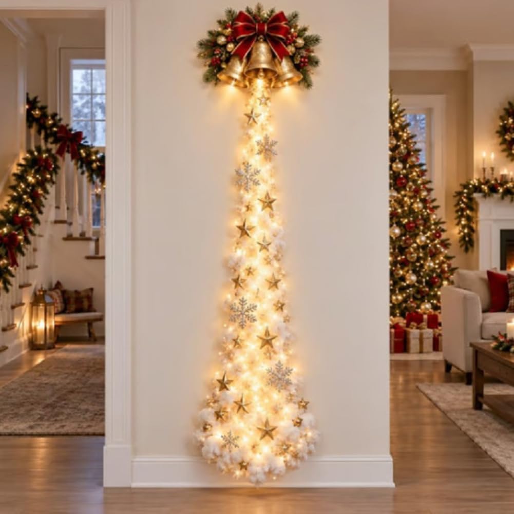 LED Christmas Lights Magic Wall Decor, Magical Winter Living Room Decor, J