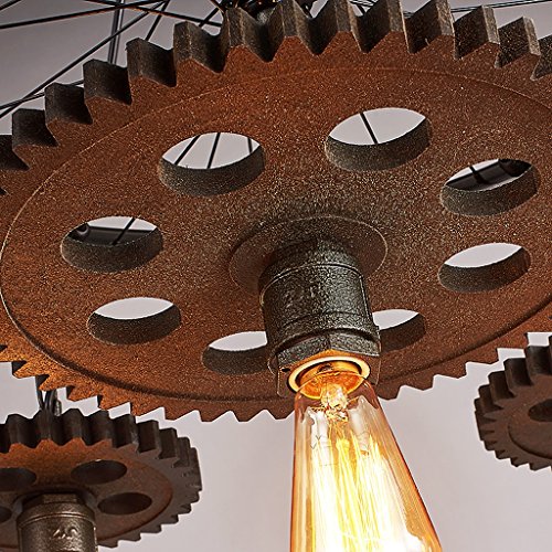 Lustre industriel créatif suspendu e27 plafonnier intérieur rétro