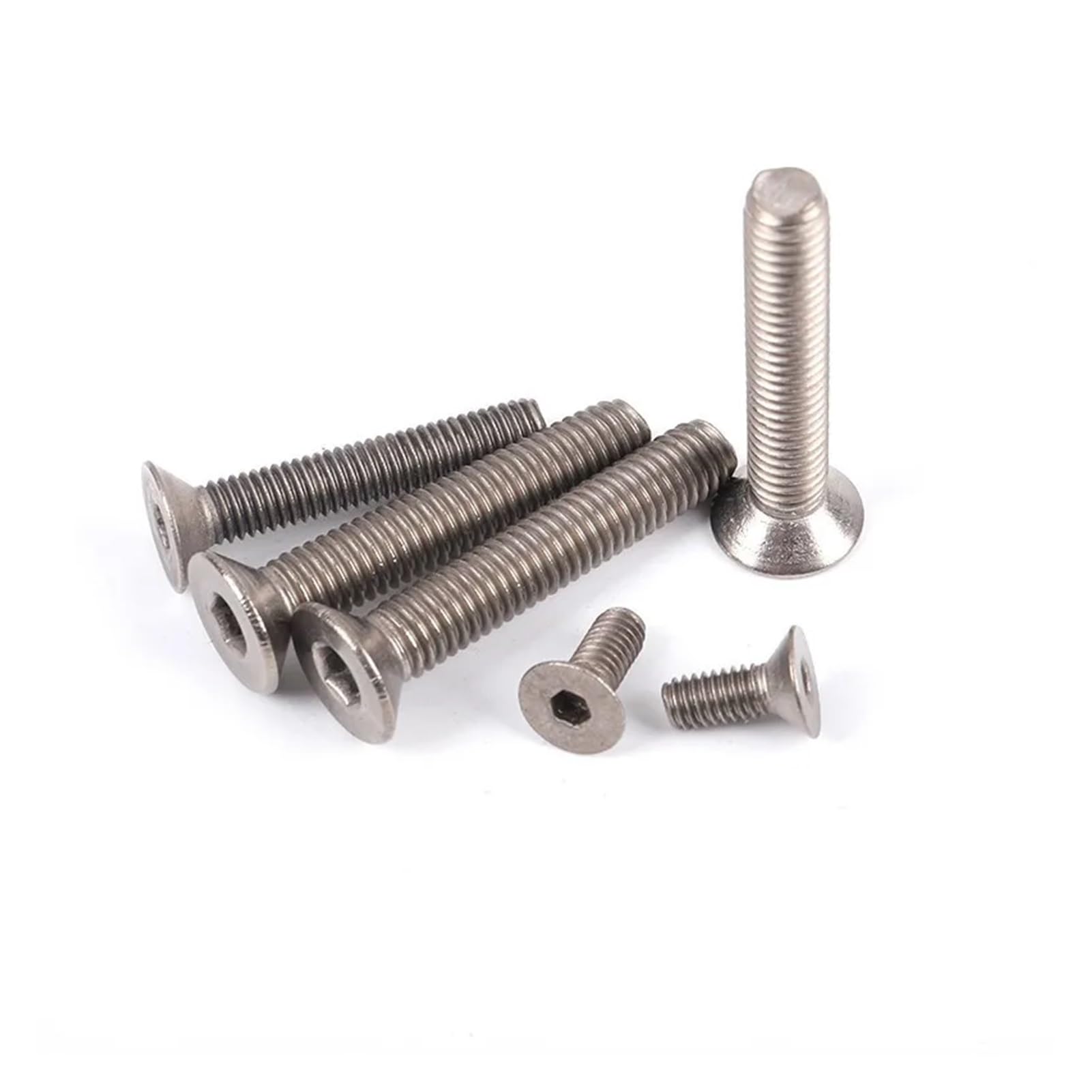 10/20 pz M2 M2.5 M3 M4 M5 M6 GR2 Puro Titanio Esagonale A Esagono Incassato Vite A Testa Svasata Piatta(M2X3 (S1.3) 20PCS)