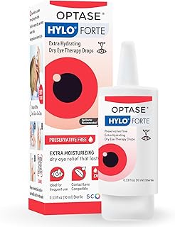 Optase HYLO Forte Dry Eye Drops, Preservative-Free 300 Drops – Extra Moisture – Active Glycerin & Hyaluronic Acid – Contact Lens Compatible – 0.33 fl oz