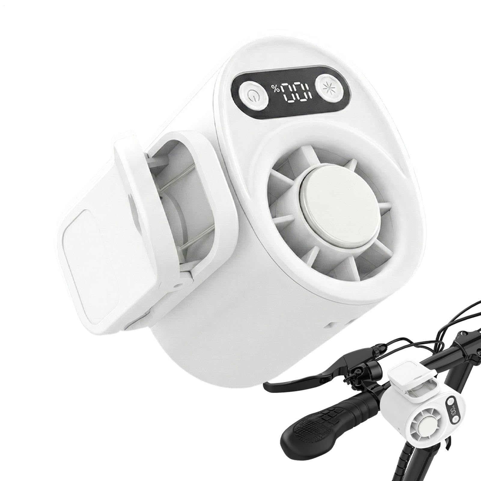 Ventilador portátil ajustable con clip para un flujo de aire silencioso