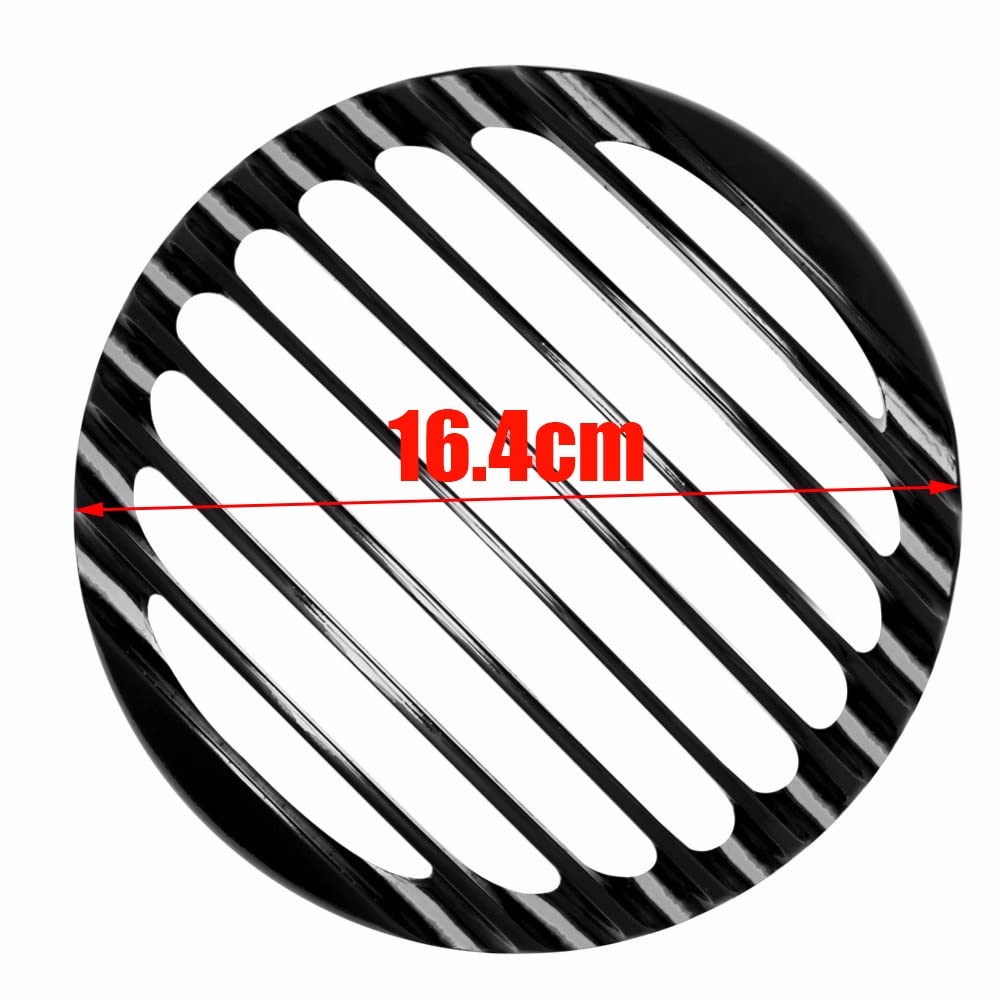 Lampkappen Motorfiets Koplamp Grill Voor Harley Voor Davidson Sportster XL 883 XL883 Voor Iron XL 1200 XL1200 Voor Custom XL1200C 1200 Cover Grille Guard Hoofd Lamp Cover Masker (Color : Zilver
