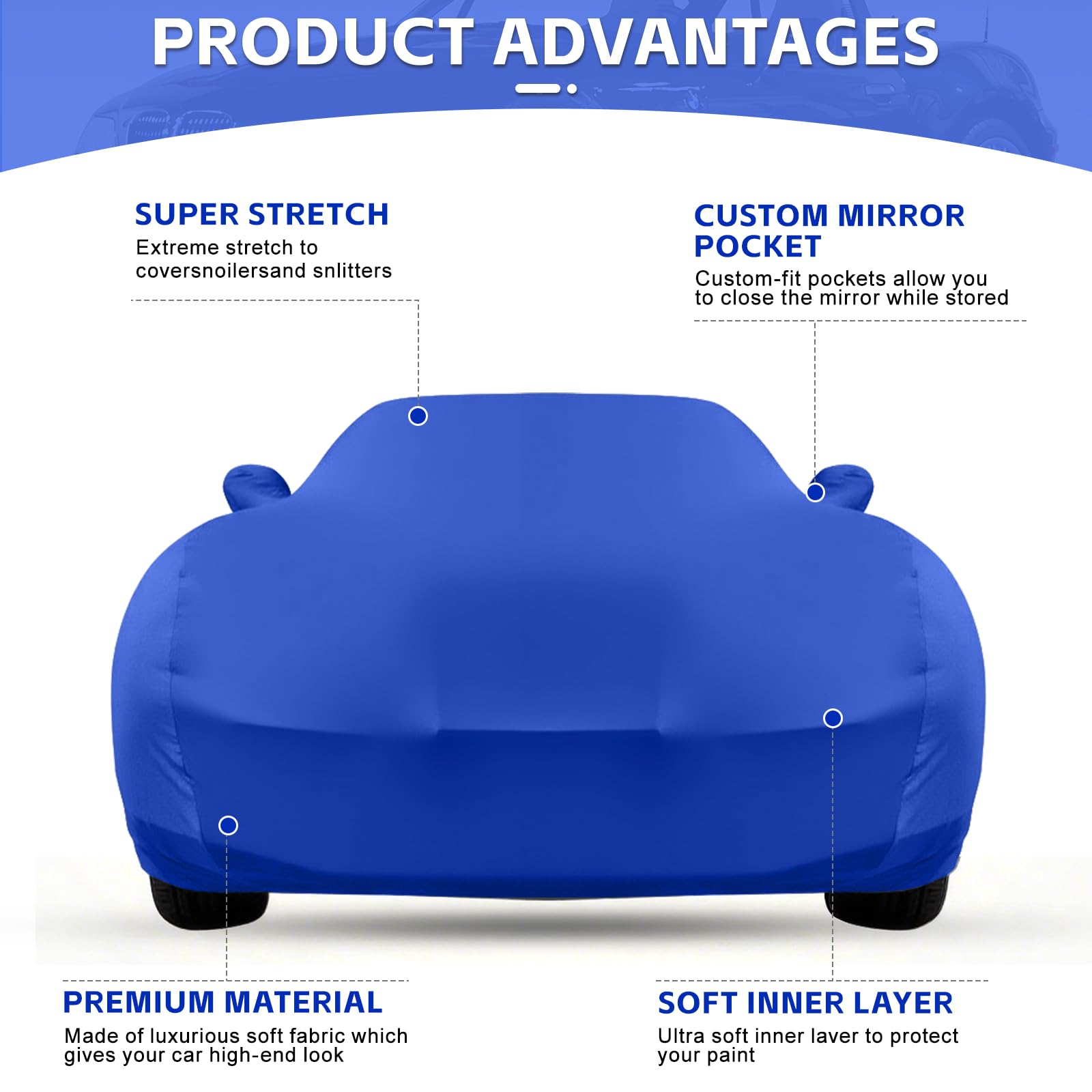 Telo Copriauto Interna per BMW Z3 1996-2002, Blu Elastico Indoor Copertura Auto Copriauto Telo Copri Auto, protettivo dalla polvere, traspirante