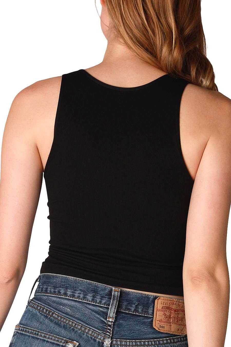 NIKIBIKI Women Seamless Notch Neck Tank Top, Made in U.S.A, One Size - Image 3