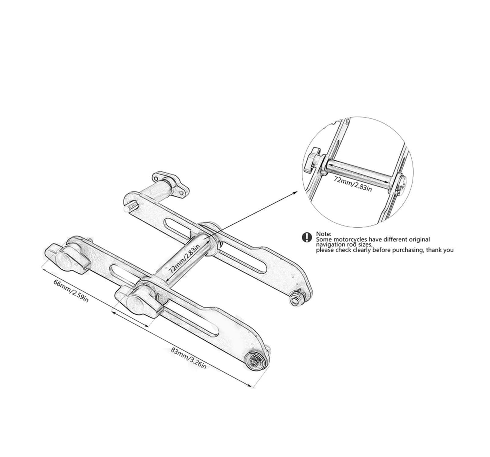 Per BMW F 650 GS 2008- Moto Regolabile Estensibile Telefono Navigazione Supporto GPS Targa Cavalletto Supporto Telefono Moto
