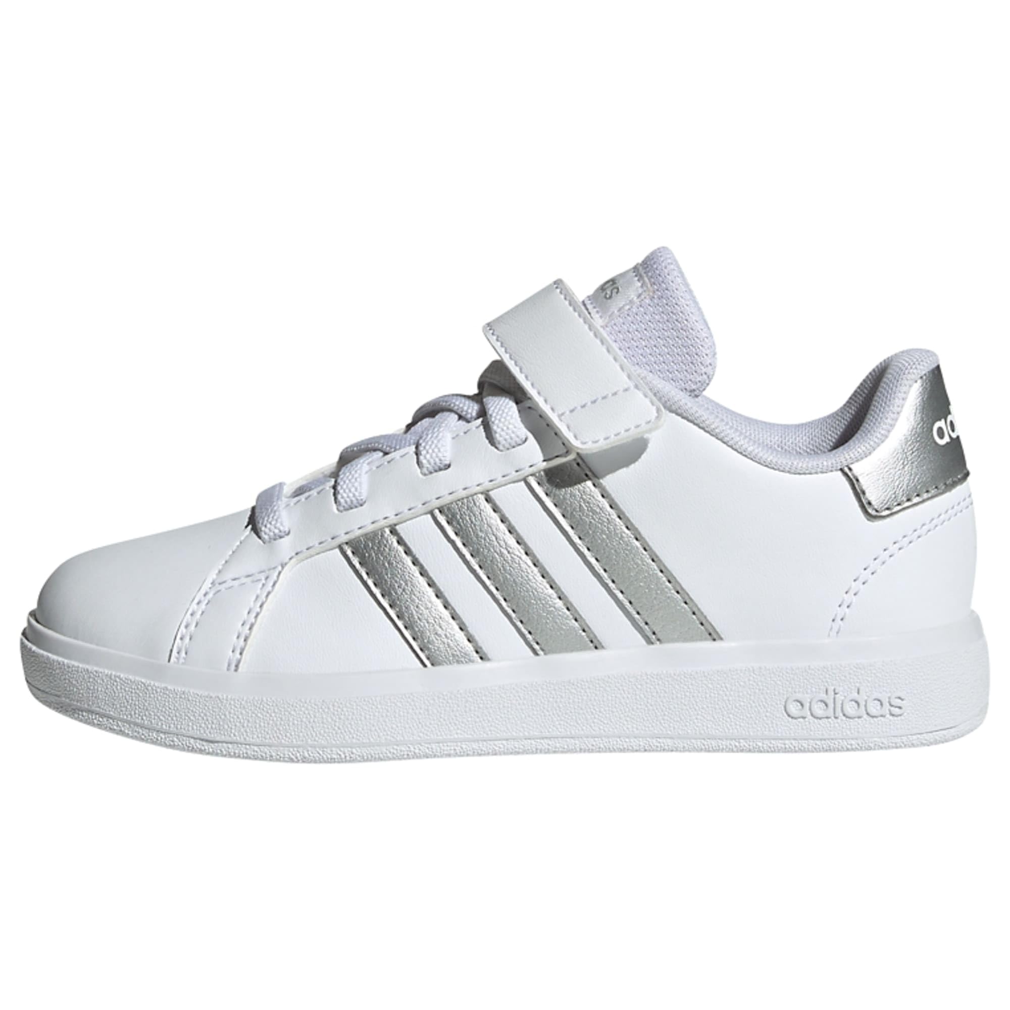 adidas Grand Lifestyle Court Elastic Lace and Top Strap Shoes, Zapatillas Niños