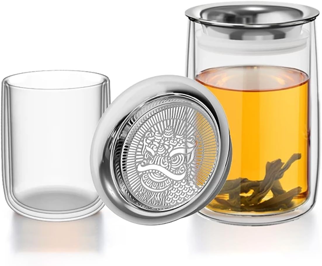 Tea Infuser Mug, Tea Infuser Glass, for Loose Leaf Tea, Teas Gifts for Lovers (400ml/13.53 Fl Oz)