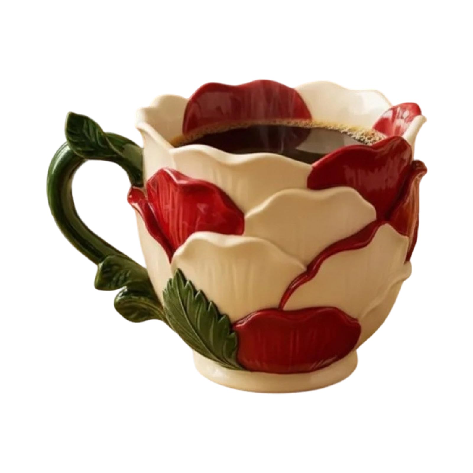 alloneslife Artistic Resin Drinking Mug with Ergonomic Handle Beverage Drinkware Multipurpose Cup for Hot Cold Drink Creative Pattern Resin Mug