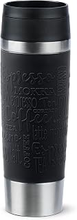 Tefal Travel Mug Classic Black 0.5L, Comfort Screw Cap, Quick Print, Soft Touch, Travel Ready, Reusable, 100% Leak Proof, Keeps Drinks Cold (12 Hours) and Hot (6 hours), 360° Drinking,
