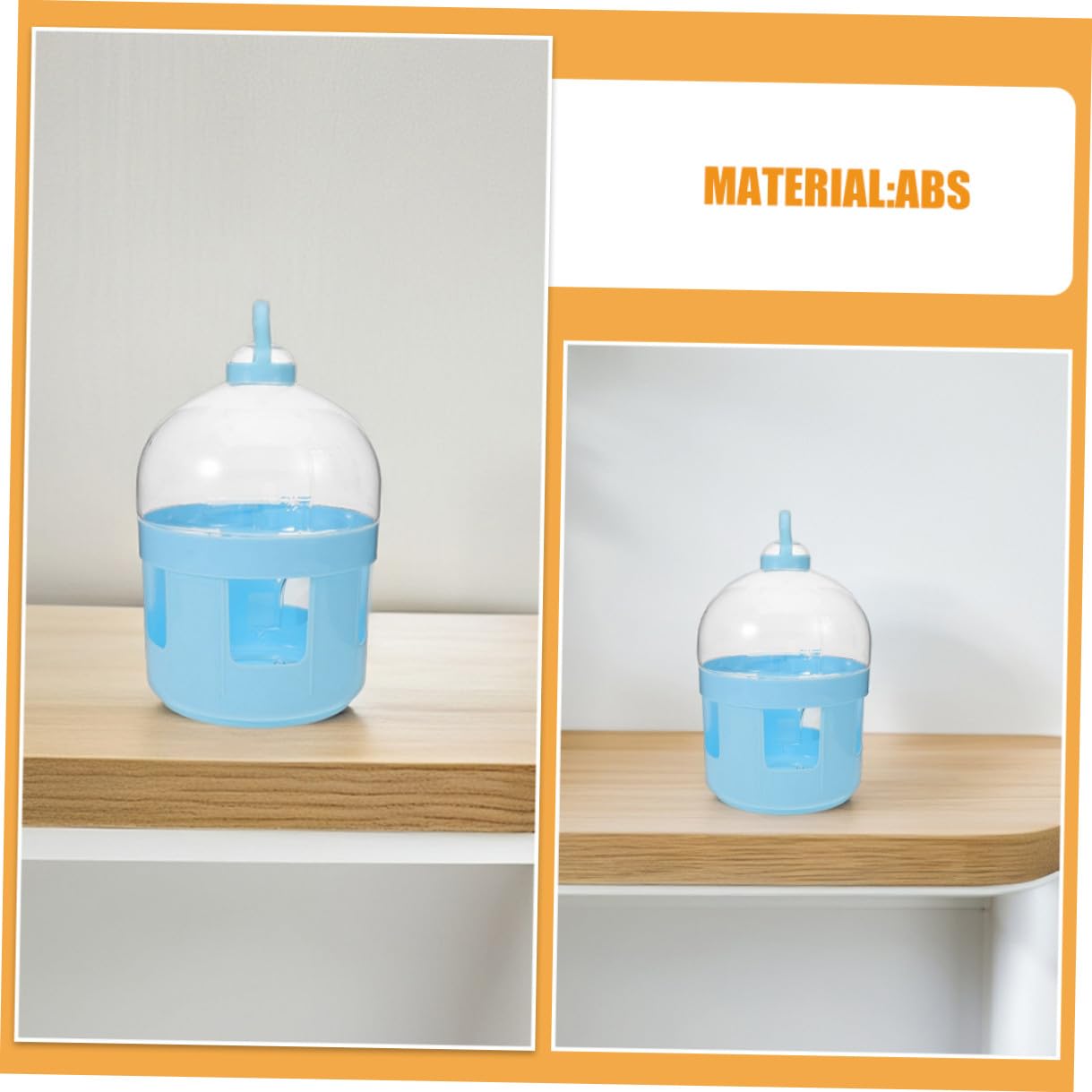 Gatuida 2 Bebederos de Agua para Palomas Boca Ancha, Dispensadores de Agua Abs para Jaulas, Comedero y Bebedero para Palomas y Pollos, Fácil Acceso Hidratación