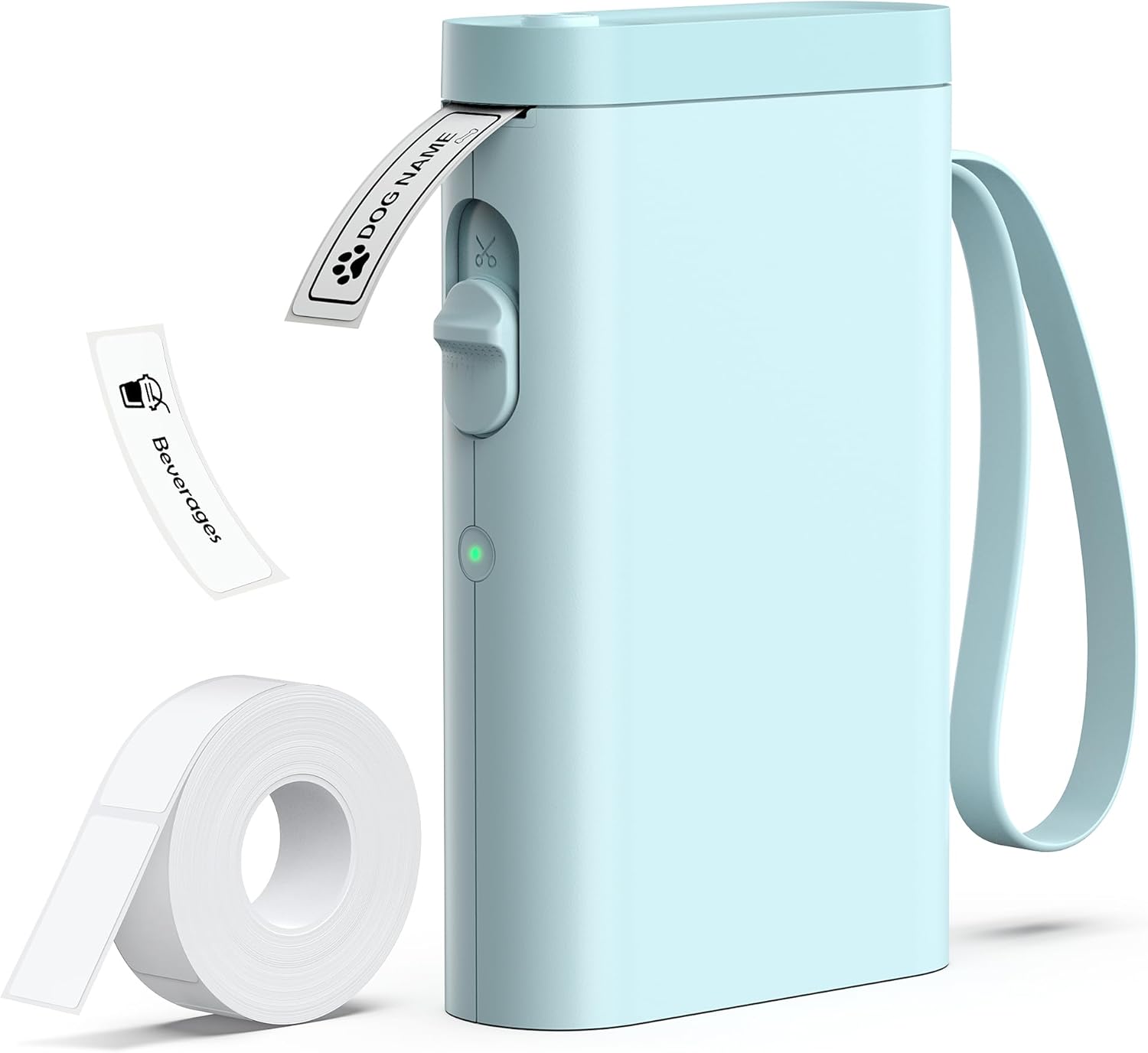 P21 Label Maker Machine with Tape, Bluetooth Label Printer Thermal Mini Label Makers with Built-in Cutter and Multiple Templates, Portable Printers for School, Office, Home Use (Blue)