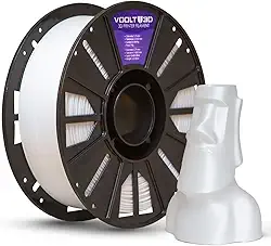 Filamento PLA Velvet High Speed 1Kg 1,75mm Efeito Aveludado Impressora 3D FDM Voolt3D (Branco Off White Velvet)