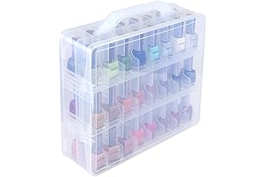 Universal Nail Polish Organizer for 48 Bottles with Adjustable Dividers: Space-Saving Storage Solution