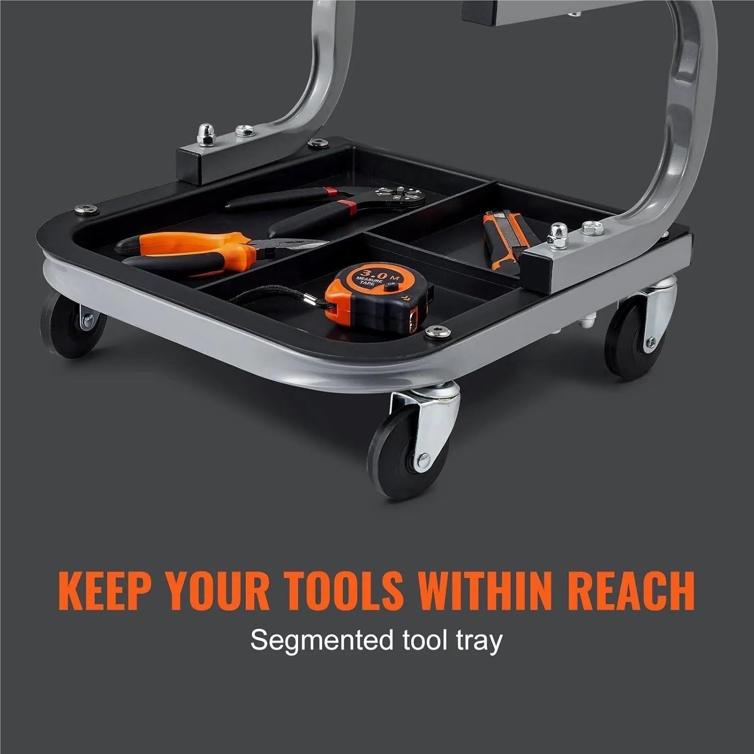 Roller Seats & Creepers Mechanics Garage Stool 250 LBS Mechanic Creeper Seat Under Car Tool Tray Shop Seat