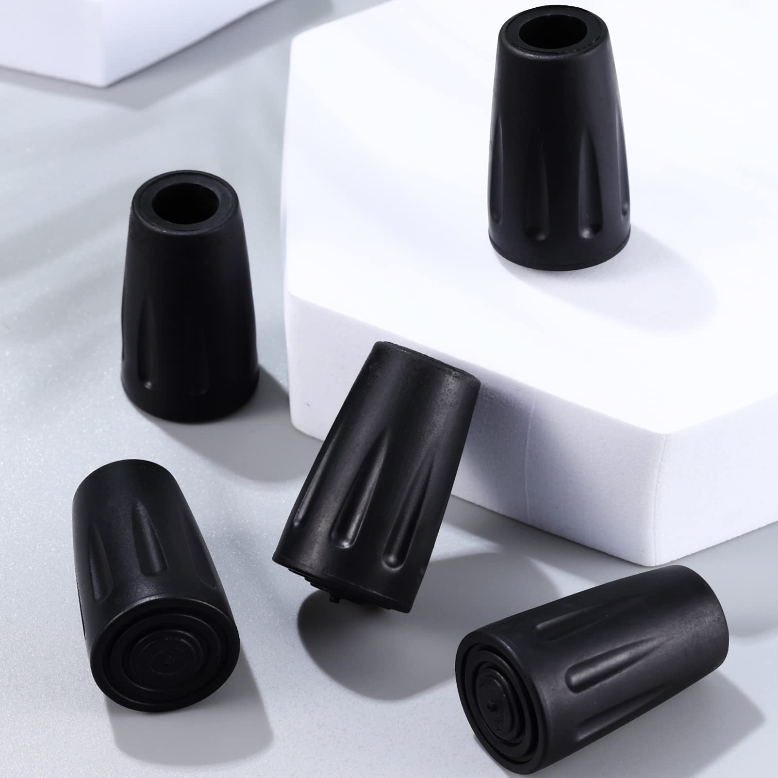 Healifty 4pcs Trekking Pole Tips Hiking Cane Tips Trekking Pole Tips Replacement Rubber Tip for Walking Sticks Hiking Trekking Poles Boot Tips