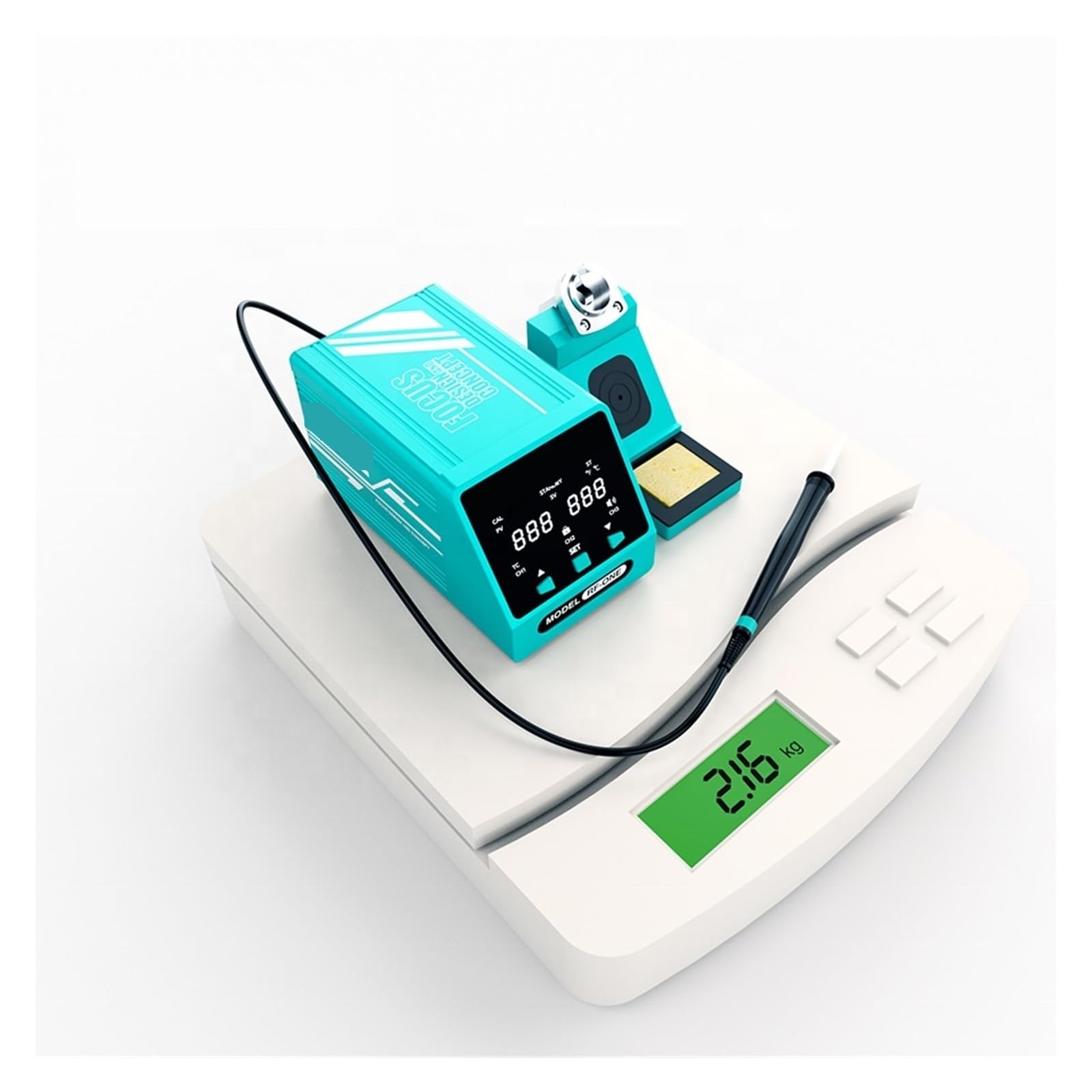 Kit stazione saldante con display digitale Stazione di saldatura con impugnatura SMD for PCB BGA for saldatore intelligente for riparazione a scheda madre del telefono saldatura elettronica T12 Riscal