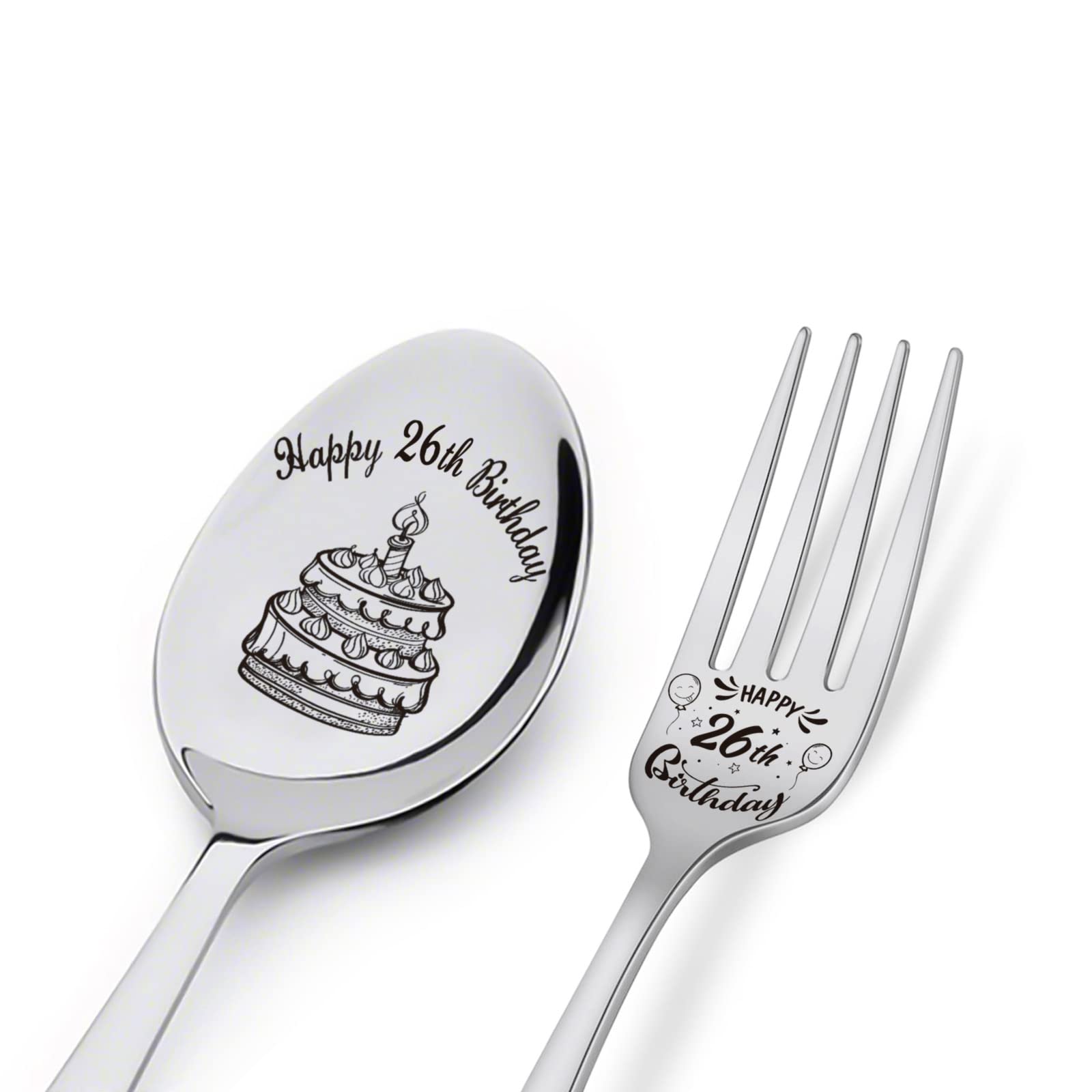 Happy 21st Birthday Spoon&Fork Gifts Engraved Spoon&Fork Personalized Birthday Gifts for Son Daughter Sister Brother Friends — Amazon image 23