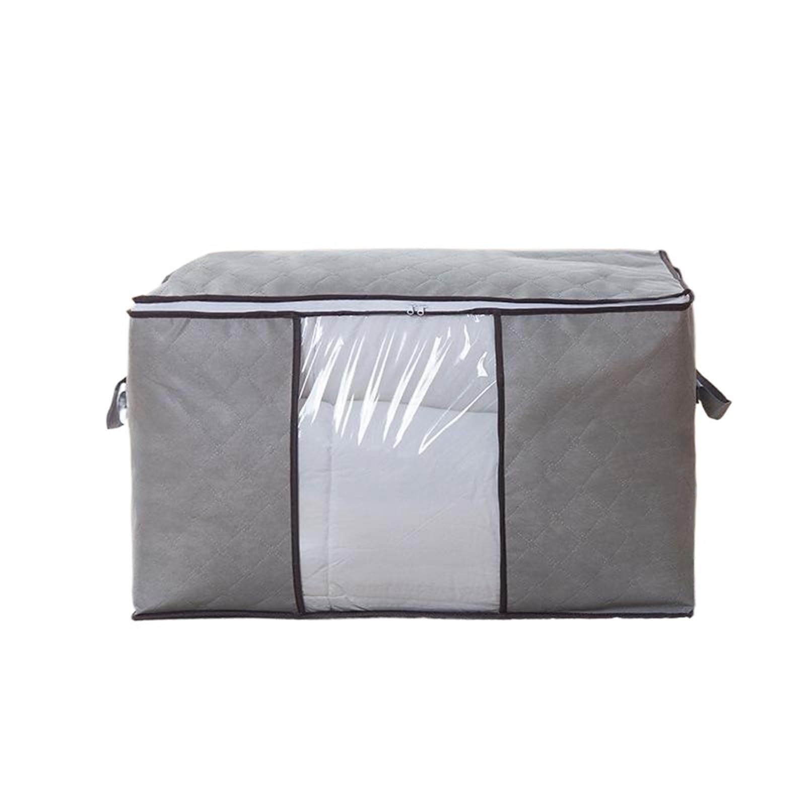 RRYPBOVG Foldable Blanket Storage Bags 3PCS 90L Large Storage Bags Bins Foldable Closet Organizer Storage Containers With Handles Thick Fabric For Clothing Blanket(Grey)