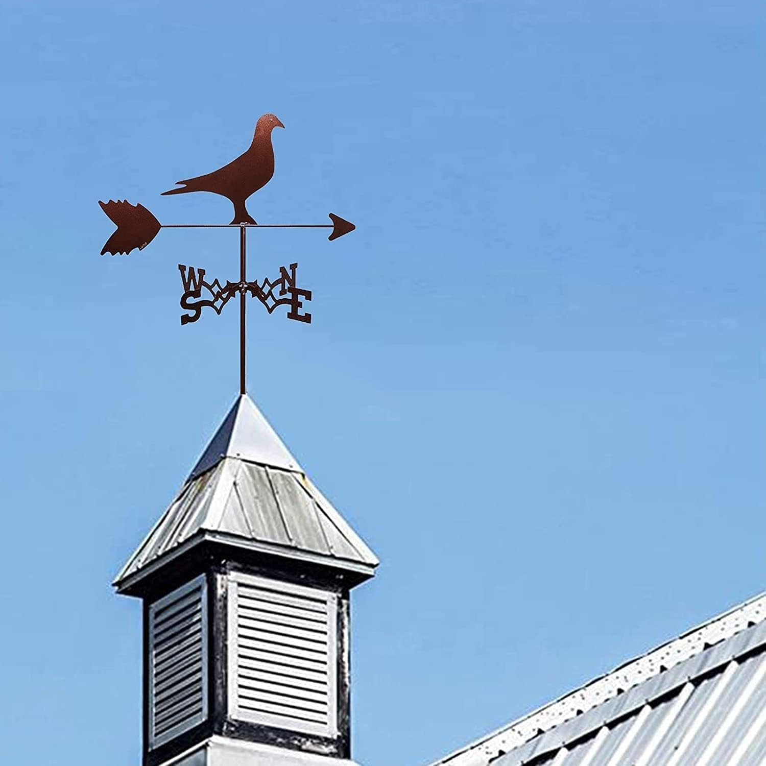 動物風見鶏ガーデンステーク、鳩、フクロウ、ワシの風向指示器付き。パティオ、庭の装飾、装飾、使いやすい。