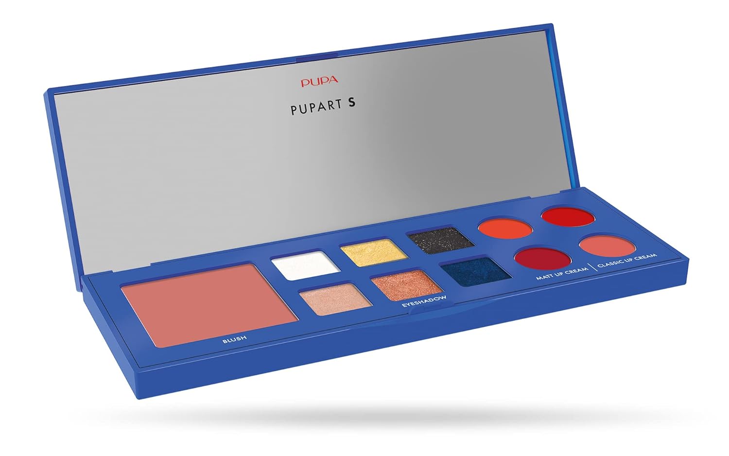 PUPA Milano rt S Make-Up Palette - Silky Concealers And Blush - Compact Eyeshadows - Shiny Gloss, Matte Lip Creams - Makeup For Eyes, Lips, Face - Make Different Looks - 004 Be Yourself - 0.32 Oz