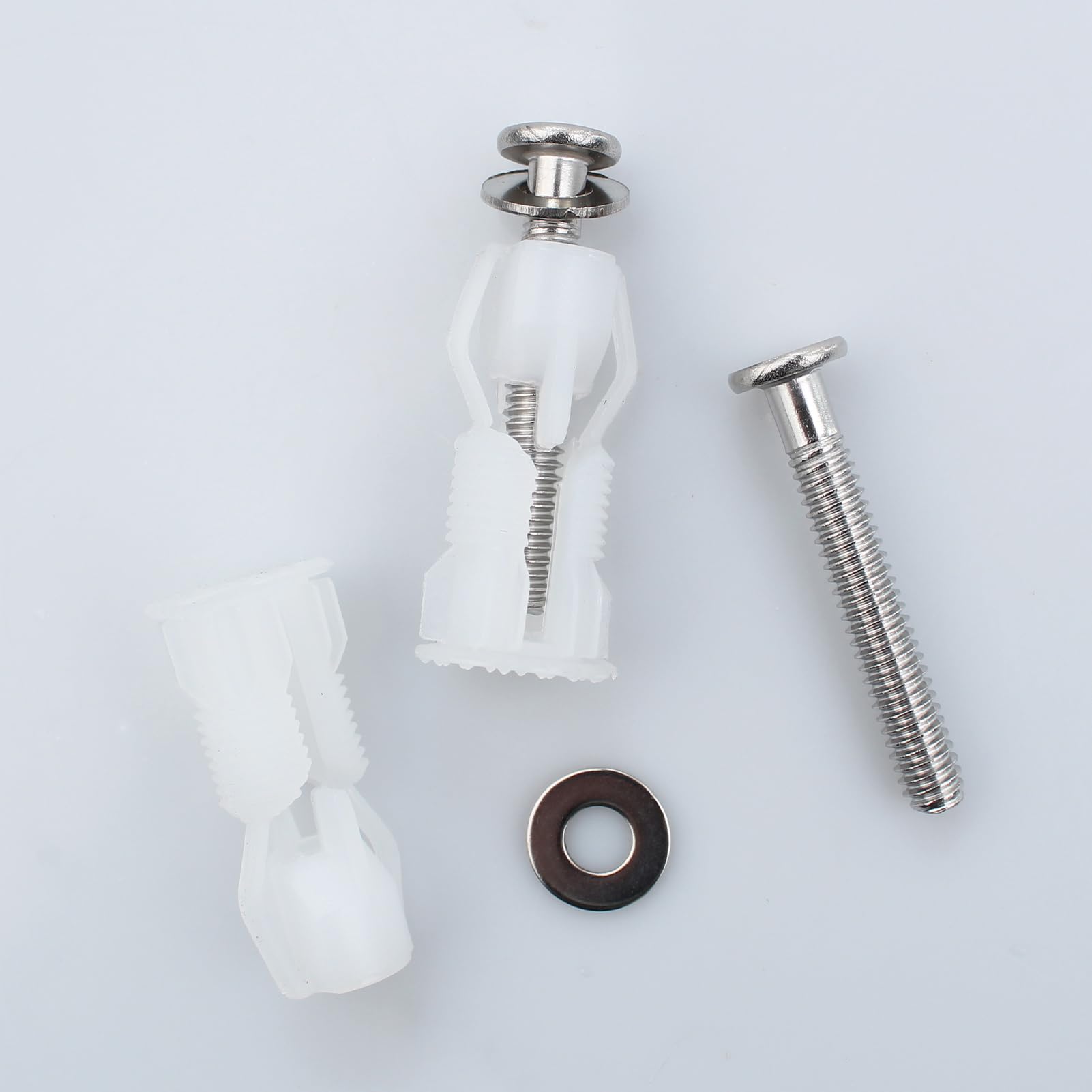 2 Piezas Tornillos Tapa WC,Fijación Bisagra Asiento Tornillos Inodoro,Universal,Material de Nailon,para Tapa de Inodoro (Estilo 2)