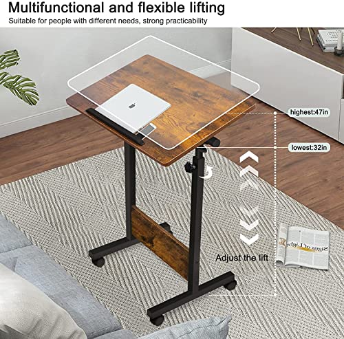 Koupa Height Adjustable Mobile Standing Desk 16×24 In,360° Flip Desk Stand Desk Home Office Table Standing Desk For Small Space Offices,Easy To Assemble(Adjustable Height: 32In-47In) #TOP4