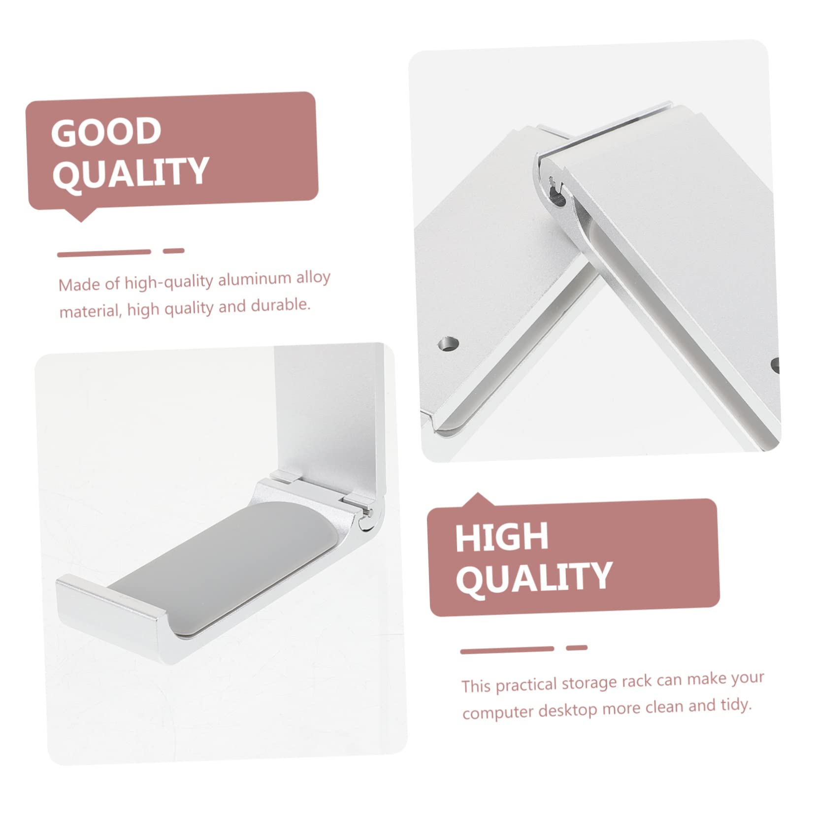 SHINEOFI 4juegos Colgador De Auriculares De Metal Soporte para Auriculares para Aleación De Aluminio De Cafetería