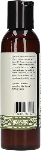 Miniatura 2 de Banyan Botanicals Aceite Brahmi con base de sésamo - Certificado por USDA Orgánico - Aceite Ayurvédico para la piel y el cabello con Gotu Kola y