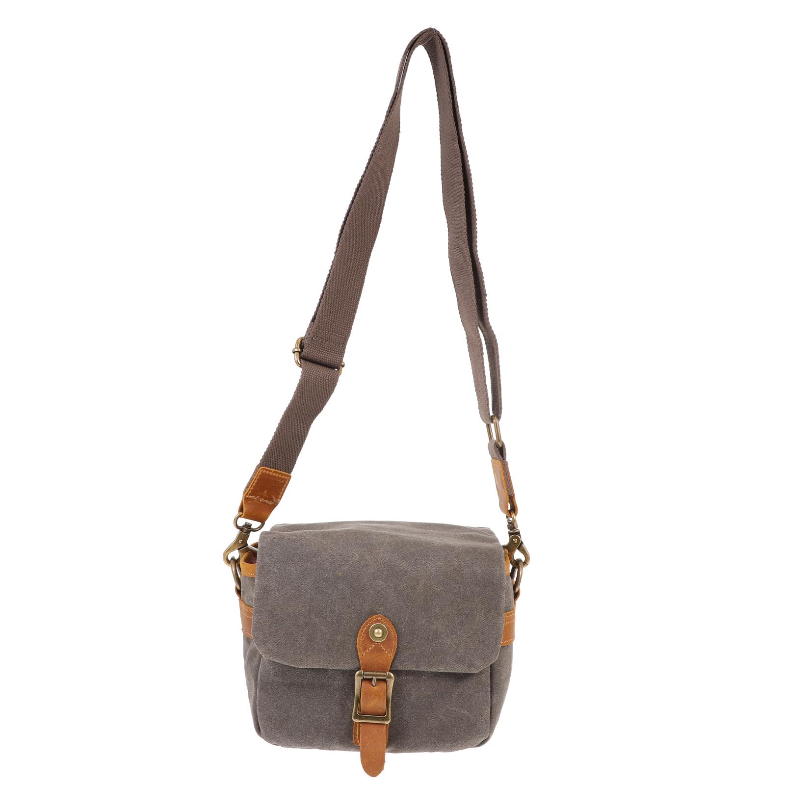 Borsa Tracolla per Macchina Fotografica in Tela Verde Leggera e Antiurto, Custodia Compatta per Foto All'aperto e Uso Quotidiano