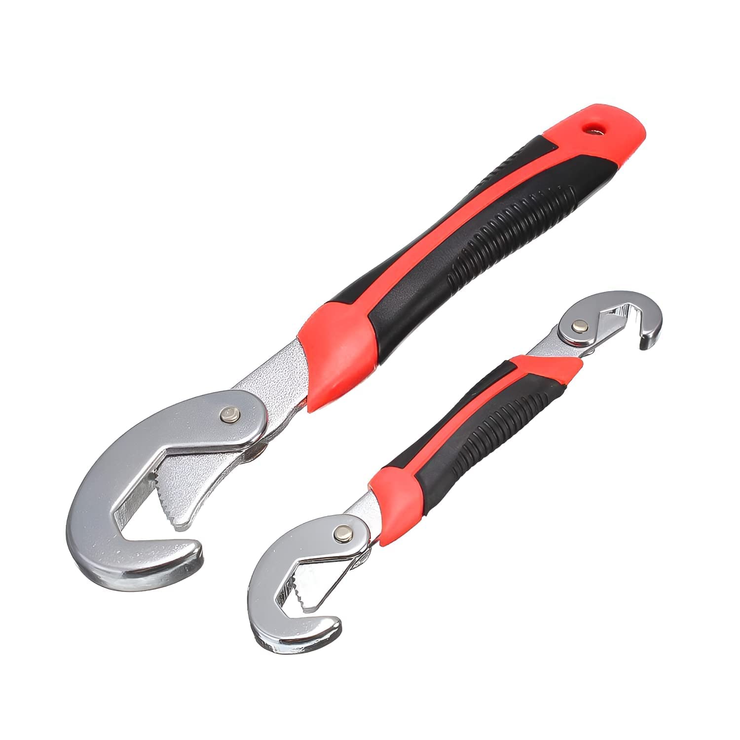 Feinerman 2 Pcs Snap N Grip Tool Universal Adjustable Socket Wrench Spanner Set, Stainless Steel Hand Tool Kit for Nuts, Bolts, Plumbing, Car Repair, Perfect for Home Workshop, 9Mm to 32 Mm Works
