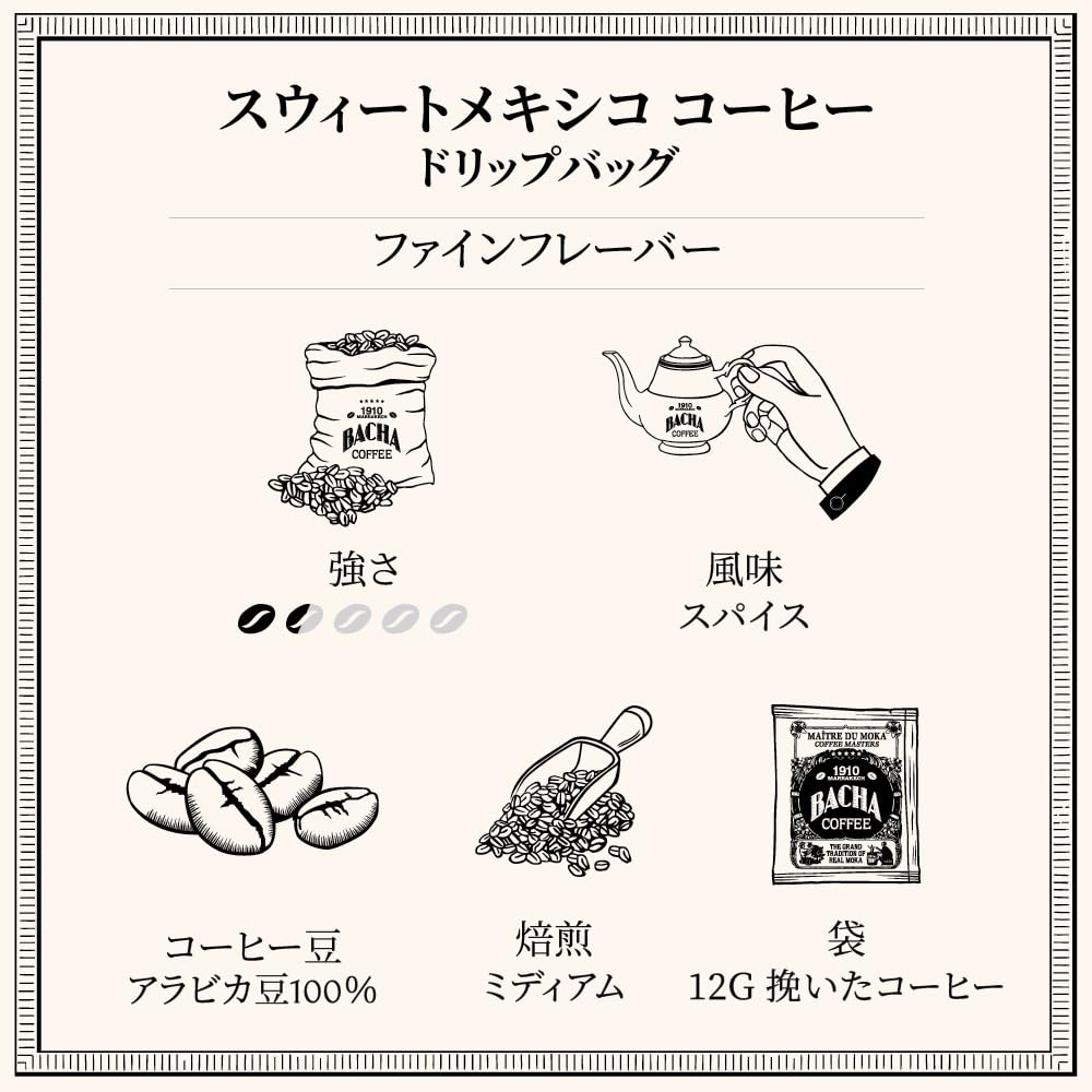 Amazon.co.jp: Bacha Coffee | スウィートメキシコ ファインフレーバー