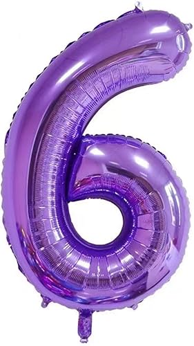 Vista 18 de Globos morados del número 2 de 40 pulgadas con corona, decoraciones de segundo cumpleaños para niñas, globos decorativos de celebración