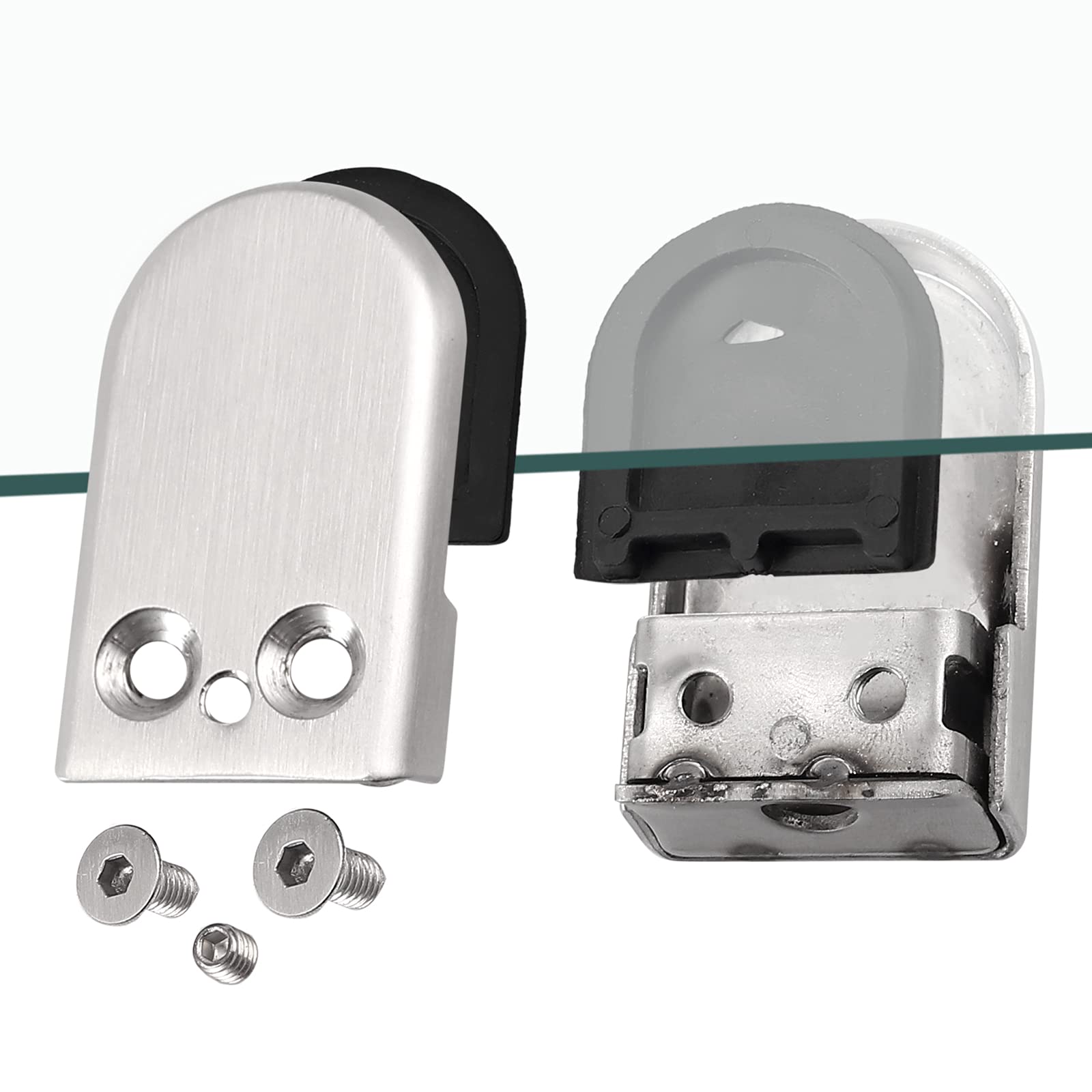 Supporti Vetro 8 Pezzi - Morsetti Regolabili In Acciaio Inox Per Ringhiere - Foto 11