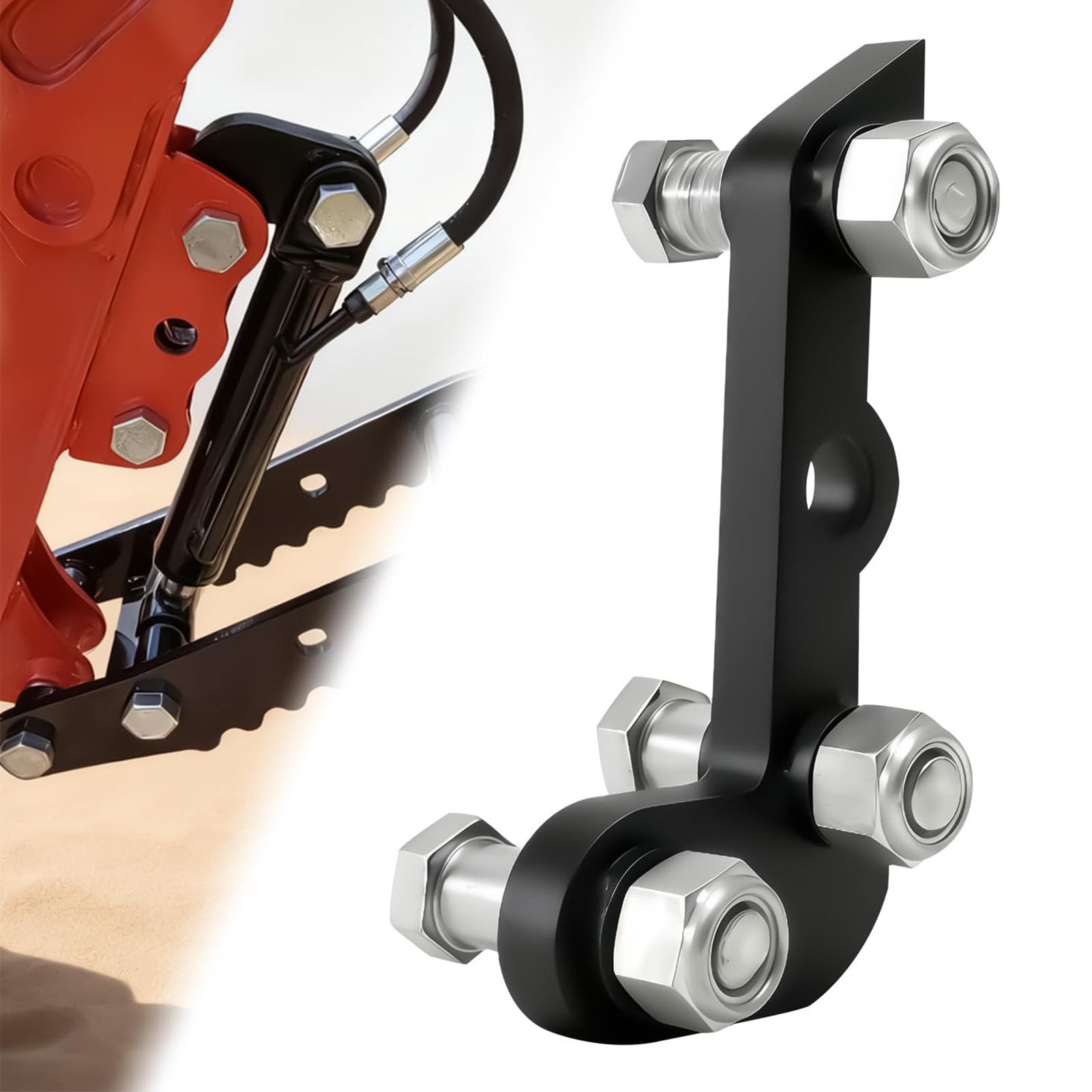 AUNMAS Mini Excavadora Hidráulica Pulgar Soporte Doble Agujero Acero Al