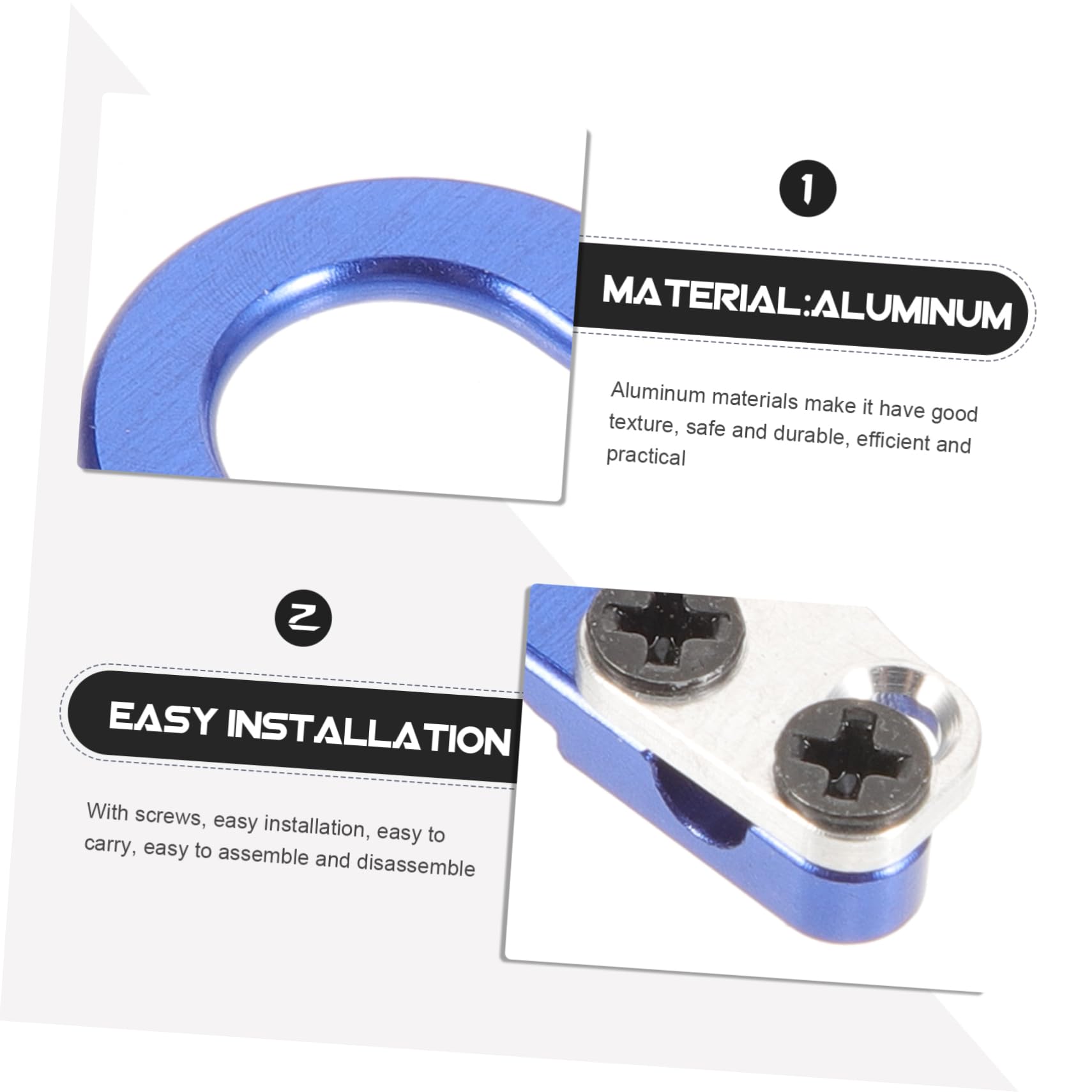 LIOOBO 1 Set Accessory Aluminum u Shape Ring Release Buckle for