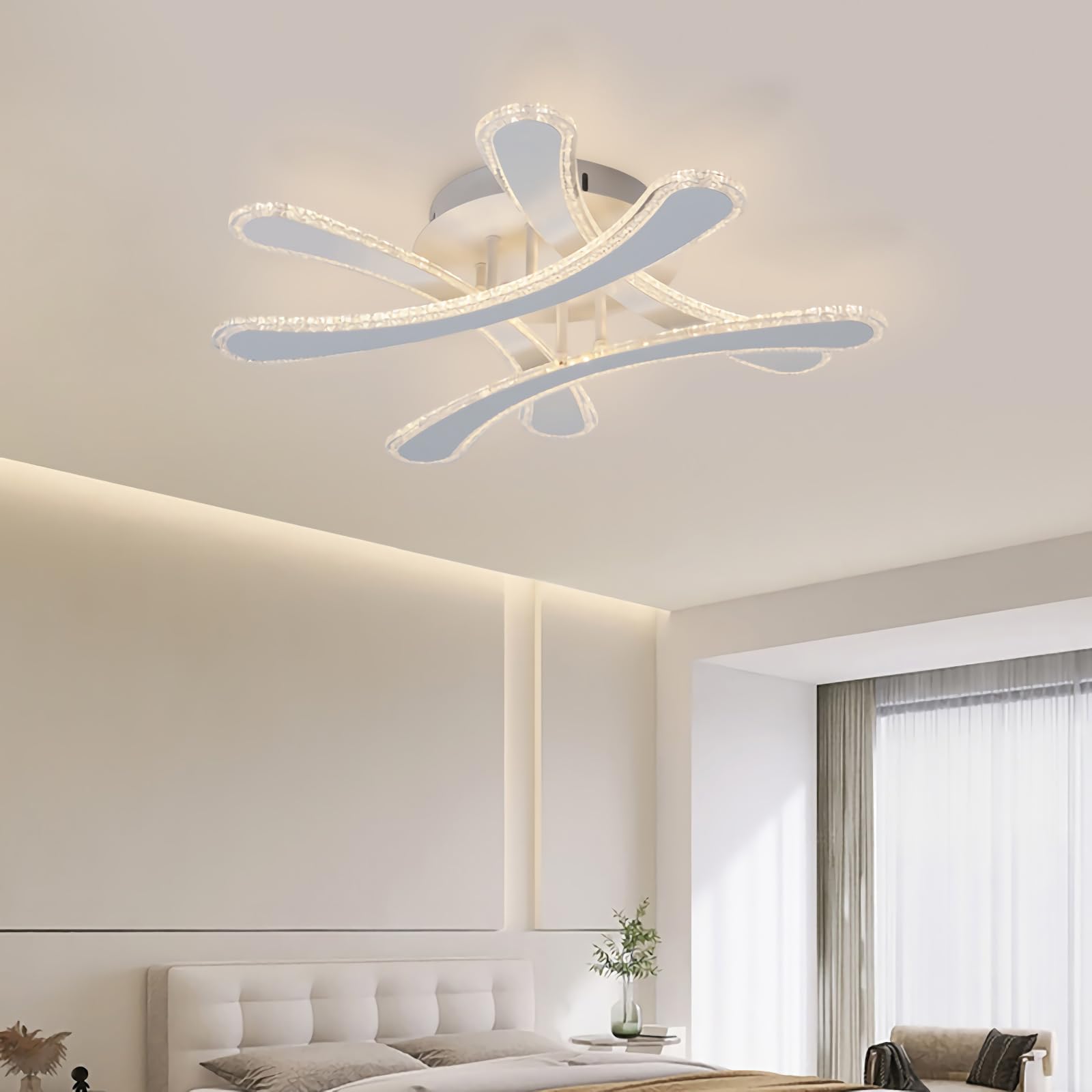 Plafon LED Techo Regulable, 78W Lamparas De Techo Con Mando A Distancia, Moderna Luz Para Cocina Dormitorio Comedor Sala De Estar 3000K-6500K