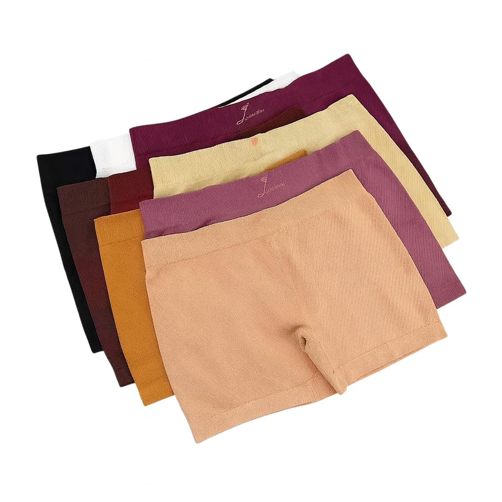 DC' Women's Seamless Boyshorts Underwear, Ribbed Texture, Mid-Rise Waist,Pac 1, Size -M/28-34-picture-34