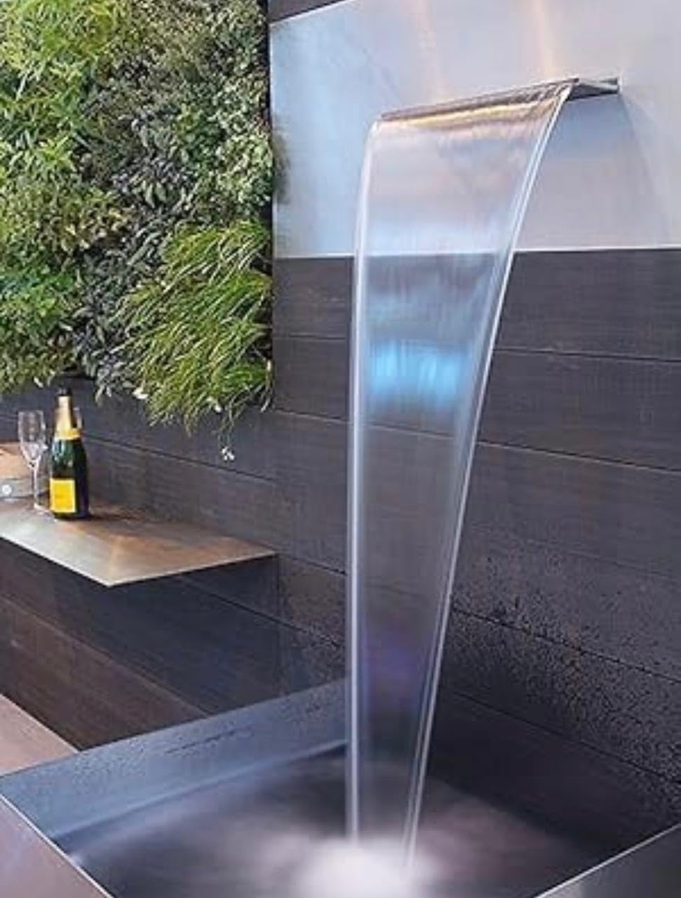 Steelartcraft Cascade Fountain - Stainless Steel Waterfall -5