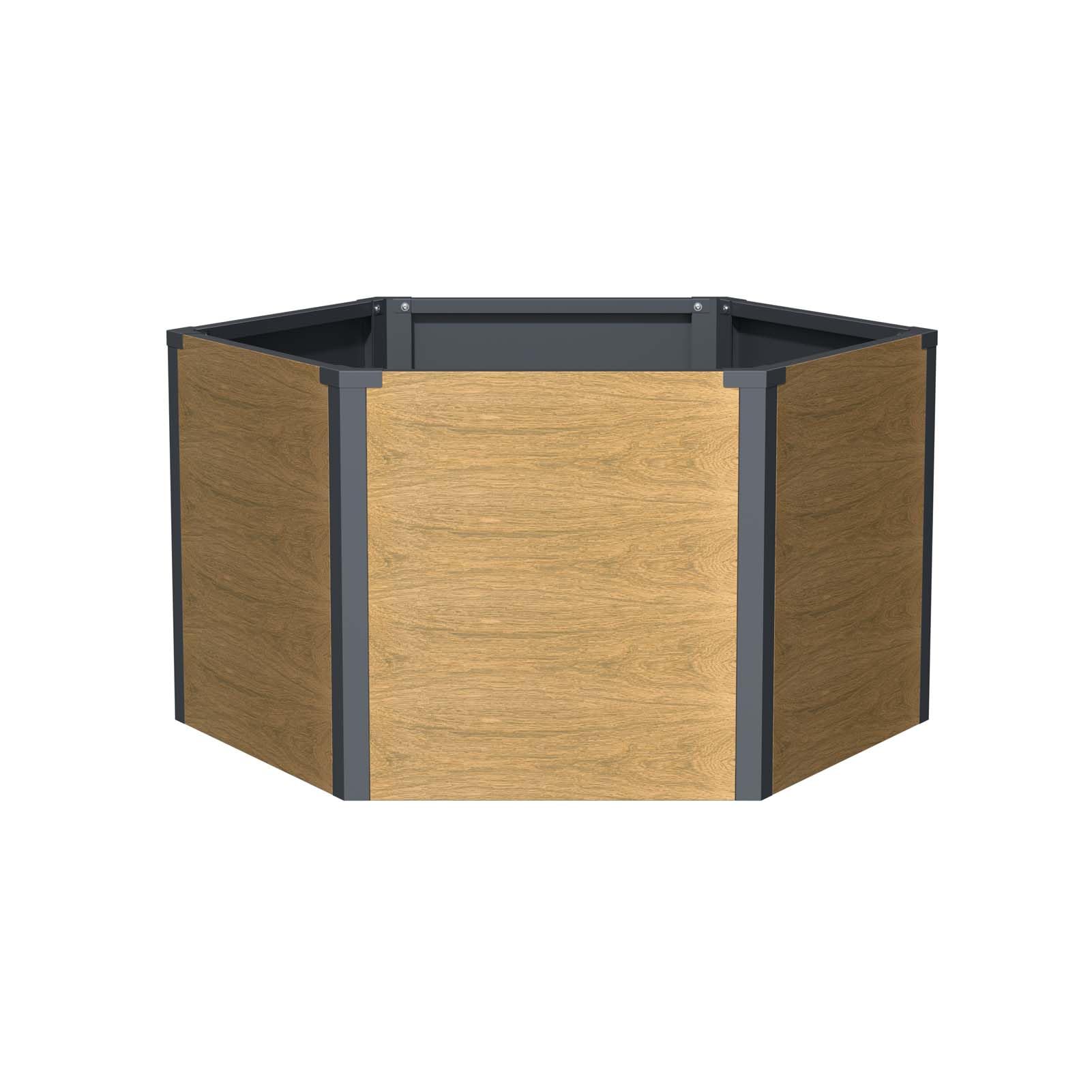 Schartec Podwyższona grządka metalowa, wygląd drewna, 150 x 75 x 77 cm, SHB1H odporna na promieniowanie