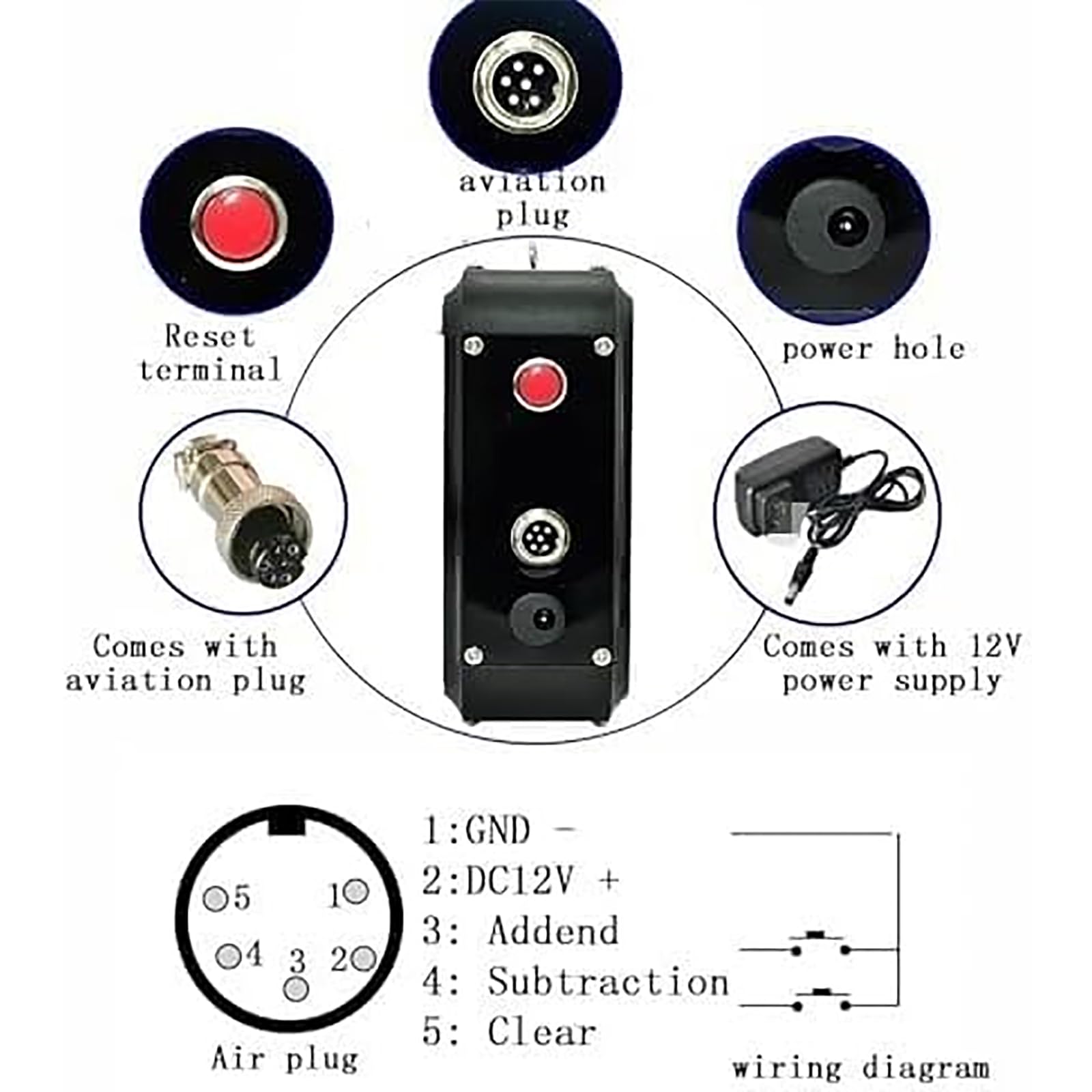 Compteur de convoyeur LED à 4 chiffres, affichage numérique avec télécommande, induction de 30 cm, mémoire de mise hors tension pour la production, l'emballage, le tri logistique