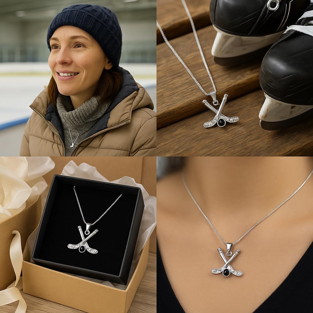 Infinity Collection - Hockey Charm Necklace, Ice Hockey Jewelry for Players, Moms & Fans - Image 2