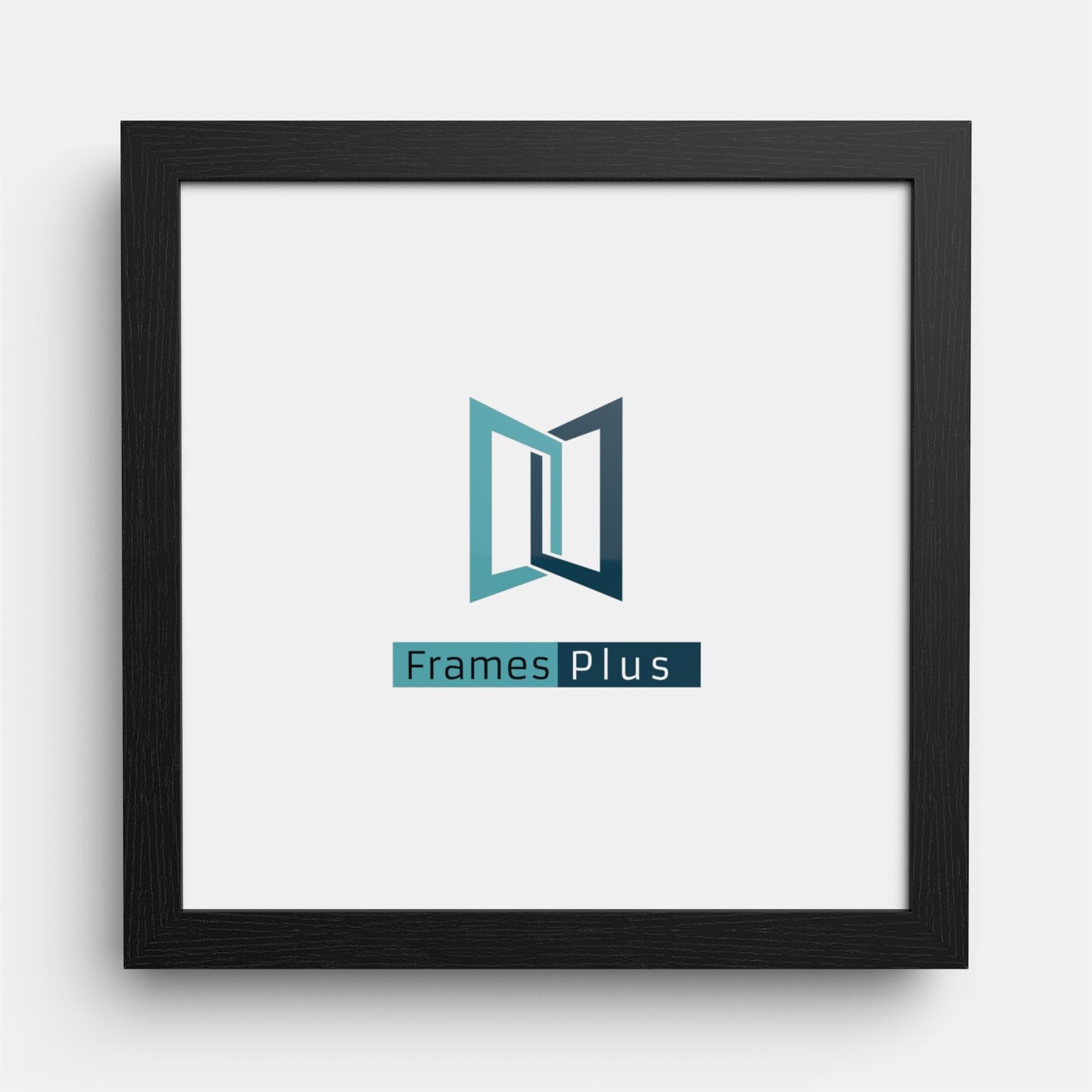 12x12 Inch Picture Frame (305 x 305mm), Wall or Tabletop Display, Shatterproof Styrene Front, Black